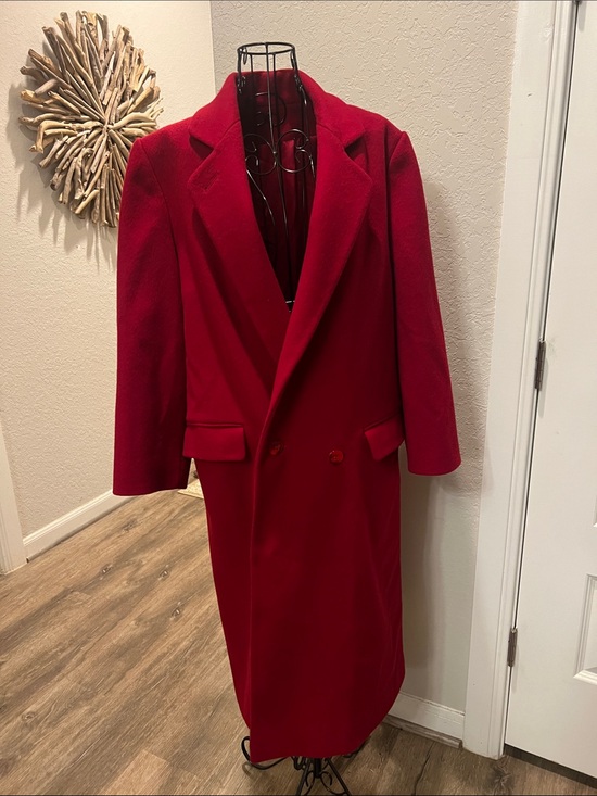 Westbound Jackets & Blazers - Women’s Double-Breasted Red Overcoat